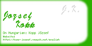 jozsef kopp business card